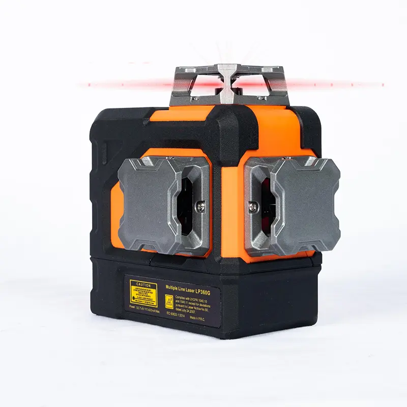 3x360 ° Červená úroveň lasera
